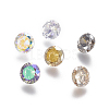 Electroplated Cubic Zirconia Pointed Back Cabochons ZIRC-I024-6mm-01-1
