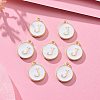 Golden Plated Alloy Charms LS-X-ENAM-S118-01J-5