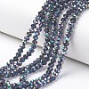 Electroplate Transparent Glass Beads Strands EGLA-A034-T1mm-Q11-1