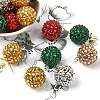 Christmas Theme Resin Rhinestone Beads RESI-L049-01-4