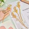 6Pcs Alloy Hair Sticks OHAR-SC0002-96-3