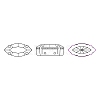 Preciosa&reg MAXIMA Crystal Sew-On Cups X-PRC-SE8-50520-G-5