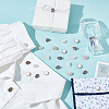 50Pcs 5 Styles Alloy Buttons BUTT-PH0001-46-4