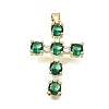 Brass Pave Cubic Zirconia Pendants CU-CBAE7DF-11G-B01-1