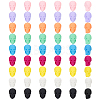 54Pcs 9 Colors Rubberized Style Opaque Acrylic Beads SACR-PH0002-38-1