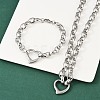 Tarnish Resistant 304 Stainless Steel Cross Rolo Chain Jewelry Sets SJEW-A077-02P-1