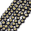 Handmade Millefiori Glass Bead Strands LAMP-J035-10mm-49-1