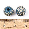 Painted Natural Wood Beads WOOD-T021-53A-03-3