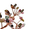 Natural Multicolor Tourmaline Chips & Agate Pedestal Display Decorations DJEW-A001-04F-3