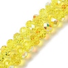AB Color Plated Transparent Electroplate Beads Strands EGLA-H104-06C-1