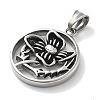 304 Stainless Steel Pendants STAS-Z098-17AS-2