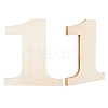 Number 1 Shape Unfinished Wood Slices DIY-GA0001-14-1
