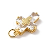 Rack Plating Brass Micro Pave Cubic Zirconia Pendants LS-KK-A160-05G-4