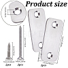 201 Stainless Steel Door Lock Hole Cover Plate DIY-WH0750-373B-2