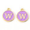 Golden Plated Alloy Enamel Charms ENAM-S118-10W-1