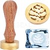 3Pcs 3 Style Golden Brass Stamp Head DIY-OC0007-82D-1
