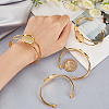 SUNNYCLUE 10Pcs Brass Cuff Bangle Making KK-SC0002-91A-3