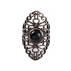 Natural Obsidian Retro Finger Rings RJEW-B067-02R-29-2