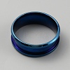 304 Stainless Steel Grooved Finger Ring Settings RJEW-WH0010-08C-BL-2