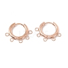 Ion Plating(IP) 304 Stainless Steel Hoop Earring Findings STAS-D183-01RG-1