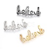 Brass Micro Pave Cubic Zirconia Slide Charms ZIRC-G147-30-NR-1