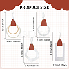 4 Pairs 4 Styles Round & Rectangle & Polygon & Ring Brass Dangle Hoop Earrings EJEW-AN0003-06-2