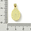 Rack Plating Brass Pave Natural Shell Pendants KK-A204-01A-04G-3