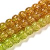 Spray Painted Crackle Glass Beads Strands DGLA-C002-6mm-11-3