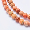 Natural Imperial Jasper Beads Strands X-G-A175B-8mm-07-3