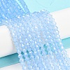 Baking Paint Transparent Glass Beads Strands DGLA-F029-J4mm-02-2