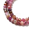 Natural Red Corundum/Ruby and Sapphire Beads Strands G-I341-10A-4