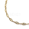Ion Plating(IP) 304 Stainless Steel Textured Dapped Chain Necklace X-NJEW-D045-02G-2