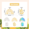 12Pcs 6 Styles 201 Stainless Steel Pendants STAS-DC0013-86-2