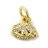 Brass Micro Pave Cubic Zirconia Charms KK-M283-15C-01-1