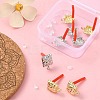 8Pcs 2 Colors Rack Plating Alloy Stud Earring Findings FIND-YW0003-82C-5