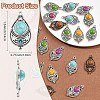 Bohemian Dyed Synthetic Turquoise Pendants LS-FIND-YWC0003-02AB-01-3