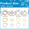 48Pcs 12 Styles Zinc Alloy Open Back Bezel Pendants FIND-PH0025-13-2