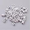 Acrylic Horizontal Hole Letter Beads PL37C9308-N-1
