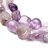 Natural Purple Rutilated Quartz Beads Strands G-P568-C08-01-4
