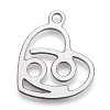 Non-Tarnish 304 Stainless Steel Pendants STAS-M228-A01-01P-1