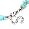 Dyed Natural Freshwater Shell Nuggets Beaded Necklaces NJEW-JN05488-02-5