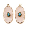 Natural Rose Quartz & Synthetic Turquoise Carved Pendants GG-CBA5963-02A-1