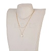 Shell Pearl Tiered Necklaces NJEW-JN02256-4
