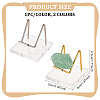 2Pcs 2 Colors Square Transparent Acrylic Mineral Crystal Display Stands ODIS-FG0001-60A-2
