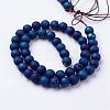 Electroplated Natural Druzy Geode Agate Bead Strands G-R345-8mm-57-2