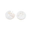 Natural Freshwater Shell Charms SHEL-N027-10G-3