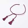 Polyester DIY Braided Bracelet Making MAK-K018-A13-1