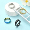 4Pcs 4 Colors 201 Stainless Steel Plain Band Rings Set for Women RJEW-YW0001-04-5