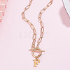 304 Stainless Steel Letter Pendant Necklaces NJEW-LP0001-52F-G-3
