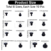 80Pcs 8 Styles Silicone Bottle Seal Plug FIND-GF0008-90-2